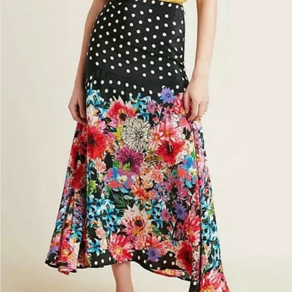 Anthropologie’s Tolani Black and Multicolor Floral Maxi Skirt